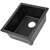 Nantucket Sinks Rockport Collection 15'' W Single Bowl Dual-Mount Granite Composite Bar-Prep Sink in Black, 15'' W x 18'' D x 7-5/8'' H, Black Angle View