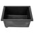 Nantucket Sinks Rockport Collection 15'' W Single Bowl Dual-Mount Granite Composite Bar-Prep Sink in Black, 15'' W x 18'' D x 7-5/8'' H, Black Side View