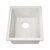Nantucket Sinks Rockport Collection 15'' W Single Bowl Dual-Mount Granite Composite Bar-Prep Sink in White, 15'' W x 18'' D x 7-5/8'' H, White Overhead View