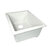 Nantucket Sinks Rockport Collection 15'' W Single Bowl Dual-Mount Granite Composite Bar-Prep Sink in White, 15'' W x 18'' D x 7-5/8'' H, White Angle Side View