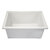 Nantucket Sinks Rockport Collection 15'' W Single Bowl Dual-Mount Granite Composite Bar-Prep Sink in White, 15'' W x 18'' D x 7-5/8'' H, White Side View