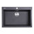 Nantucket Sinks Plymouth Collection 27'' W Single Bowl Dual-Mount Granite Composite Kitchen Sink in Black, 27-3/16'' W x 19-7/8'' D x 8-1/4'' H, 27'' W Black Product View