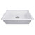 Nantucket Sinks Plymouth Collection 27'' W Single Bowl Dual-Mount Granite Composite Kitchen Sink in White, 27-3/16'' W x 19-7/8'' D x 8-1/4'' H, 27'' W White Overhead Front View