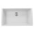 Nantucket Sinks Plymouth Collection 33" Single Bowl Undermount Granite Composite Kitchen Sink in White, 33" W x 18-5/8" D x 11" H
