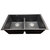 Nantucket Sinks Low Divide 50/50 Double Bowl Undermount Granite Composite Kitchen Sink, Black, 33" W x 18-1/2" D x 9-7/8" H