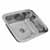 Nantucket Sinks Brightwork Home Collection Single Bowl Hammered Stainless Steel Rectangle Bar Sink, 17-1/2"W x 14-5/8"D x 5-3/4"H