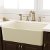 Nantucket Sinks Fireclay Farmer Sink with Grid Biscuit Finish