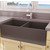 Nantucket Sinks Cape Collection 33" Double Bowl Farmhouse Fireclay Front Apron Kitchen Sink in Coffee Brown, 33-1/4" W x 18" D x 10" H