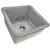 Nantucket Sinks Cape Collection 18'' W Undermount Fireclay Square Kitchen Sink in Matte Grey w/ Lux Accessory Package (Colander Drain and Bottom Grid), Matte Grey Product View