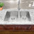 Nantucket Sinks Pro Series Collection 32" W 60/40 Offset Double Bowl Undermount Zero Radius 16-Gauge Stainless Steel Kitchen Sink, 32" W x 19" D x 10" H