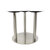 Peter Meier 4000-TRI Series Turin Line Round Table Base, Stainless Steel Brushed Finish