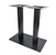 Peter Meier Rectangle Base w/ (2) Top Plates, Dining Height 28-1/2" H, Smooth Black Matte