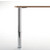 Peter Meier Studio Table Leg Series, Single Bar Height Legs in Chrome, 2" Diametes x 36" - 43" H