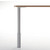 Peter Meier Studio Table Leg Series, Single Bar Height Legs in Brushed Chrome, 2" Diametes x 36" - 43" H
