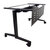 Peter Meier M1360 Series Nesting Flip-Top Desk Frame in Black, Recommended Desk Top Size 60" W x 30" D