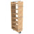 Rev-A-Shelf 448-TPF Series 11'' W x 58'' H Wood Tall Cabinet Pullout Pantry Organizer in Natural Maple with Fulterer EZ Soft-Close System, Product View