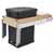 Single Wood Top Mount Pull-Out 6-gallon Black Compo + Container with Ball-Bearing Soft-Close Slides, Minimum Cabinet Opening: 12"W x 22-7/8"D x 18"H