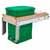 Single Wood Top Mount Pull-Out 6-gallon Green Compo + Container with Ball-Bearing Soft-Close Slides, Minimum Cabinet Opening: 12"W x 22-7/8"D x 18"H