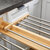 Rev-A-Shelf 4WDR Series Natural Maple Wood Drying Rack with Stainless Steel Rods, Frame Only, For 24'' Base Cabinet Drawer Opening, Rods Close Up