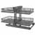 Rev-A-Shelf Pullout Soft-Close 2-Tier Wire Bottom Mount Blind Corner Organizer, with Orion Gray Solid Bottom
