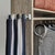 Premier 14'' D Pullout Swivel Tie Rack in Satin Chrome for Custom Closet Systems