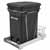 Single Black 6-gallon Compo+ Container Waste Pullout with Chrome Wire Bottom Mount, Minimum Cabinet Opening: 10-3/4"W x 18-15/16"D x 17-29/32"H
