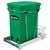 Single Green 6-gallon Compo+ Container Waste Pullout with Chrome Wire Bottom Mount, Minimum Cabinet Opening: 10-3/4"W x 18-15/16"D x 17-29/32"H