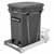 Single Orion Gray 6-gallon Compo+ Container Waste Pullout with Chrome Wire Bottom Mount, Minimum Cabinet Opening: 10-3/4"W x 18-15/16"D x 17-29/32"H