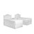 Raheny Home Penelope Two Twin Headboards and Nightstand In Off-White, 41'' W x 3-3/4'' D x 44-1/4'' H