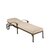 Raheny Home Capri Outdoor Chaise Lounge In Taupe, 84'' W x 29-1/2'' D x 12-3/4'' H