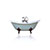WaterMark Fixtures 72" Antique Inspired Cast Iron Porcelain Clawfoot Bathtub, Green Blue Double Slipper Bathtub Package Original