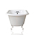 New Antique Inspired 60" White Clawfoot Bathtub Cast Iron Original Porcelain White Feet Tub Package