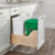 Rev-A-Shelf Double Soft-Close Bottom Mount Recycle Center With (1) Green Compo+ Container and (1) 35 Qt. White Bin, Wood Bottom Mount with Blum Slides