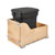 Rev-A-Shelf Single Black Compo+ Bin Pull-Out with Rear Storage, Wood Bottom Mount with Blum Soft-Close Slides