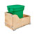 Rev-A-Shelf Single Green Compo+ Bin Pull-Out with Rear Storage, Wood Bottom Mount with Blum Soft-Close Slides