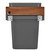 Rev-A-Shelf Double 50 Quart (12.5 Gallon) Waste Bin Pullout, Orion Gray Cans, Walnut Wood Top-Mount with Rev-A-Motion Slides