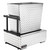 Rev-A-Shelf Single Monster Chassis with Soft-Close Assist for 74 Quart Waste Container (Not Included), Aluminum Diamond Plate