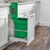 Rev-A-Shelf Single Green Compo+ Bin Pull-Out with Rear Storage, Aluminum Bottom Mount with Soft-Close Slides