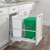 Rev-A-Shelf Double Soft-Close Bottom Mount Recycle Center With (1) Green Compo+ Container and (1) 35 Qt. White Bin, Pull-Out Aluminum Carriage