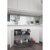 Rev-A-Shelf Undersink Pullout U-Shaped Wire Basket Shelf, Orion Gray Flat Wire Frame with Textured Linen Solid Bottom