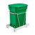 Rev-A-Shelf Single Green Compo+ Bin Pull-Out with Rear Storage, White Wire Bottom Mount with Ball Bearing Slides