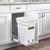 Rev-A-Shelf Single White Compo+ Bin Pull-Out with Rear Storage, White Wire Bottom Mount with Ball Bearing Slides