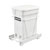 Rev-A-Shelf Single White Compo+ Bin Pull-Out with Rear Storage, White Wire Bottom Mount with Ball Bearing Slides