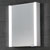Dawn Sinks LED Backlit Vertical Single Door Medicine Cabinet with Matte Aluminum Mirror, 21-5/8" W x 5-5/16" D x 27-9/16"H