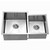 Dawn Sinks® Kitchen Stainless Steel Undermount Extra Small Corner Radius Rectangle Double Bowls (Small Bowl on Right) in Polished Satin Finish, 33" W x 20-1/2" D x 10-1/2" H