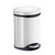 Smedbo Outline Lite Collection Trash Pedal Bin 1.58 Gallon in White Lacquered Stainless Steel, 9-1/2'' Diameter x 9'' D x 12-1/2'' H
