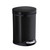 Smedbo Outline Lite Collection Trash Pedal Bin 1.58 Gallon in Black Lacquered Stainless Steel, 9-1/2'' Diameter x 9'' D x 12-1/2'' H