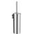 Smedbo Home Line Brushed Chrome Toilet Brush Set with Solid Brass Container and Handle 15" L