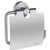 Smedbo Home Line European Style Brushed Chrome Toilet Roll Holder with Lid 1-1/2" D