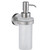 Smedbo Home Line Brushed Chrome Holder with Frosted Glass Soap Dispenser 7" H